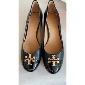 BRAND NEW TORY BURCH EVERLY 50mm Black Leather Pumps